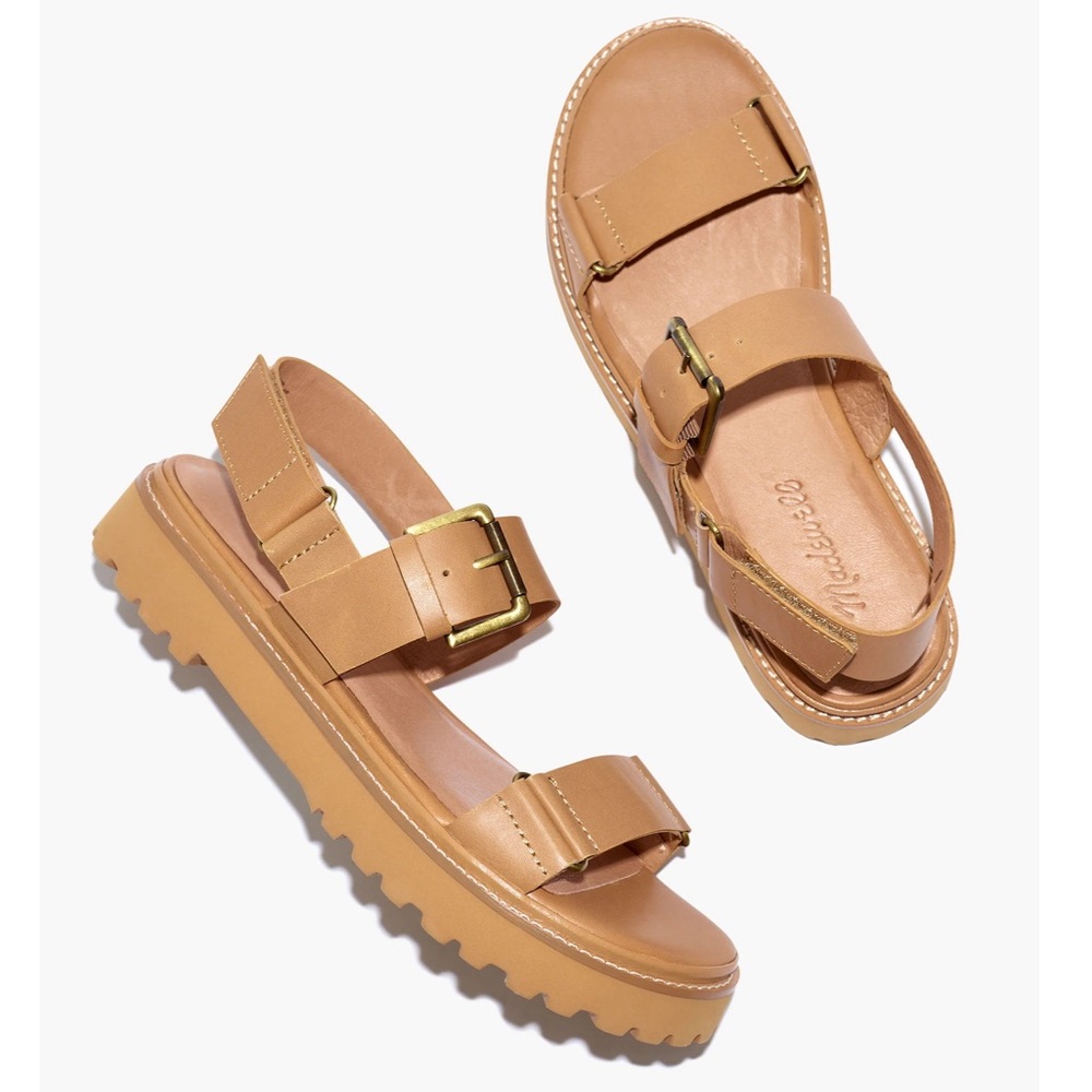 Madewell The Cady Lugsole Sandal Desert Camel Women’s Size 6.5 - Picture 10 of 11
